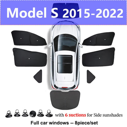 Premium Window Sun Shade for Tesla Model Y & Model 3/X/S (2023-2025) - Ultimate UV Protection & Full Privacy Cover
