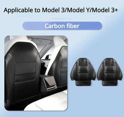 Premium Seat Kick Protector Pad for Tesla Model 3/Y - Durable Leather Anti-Dirty Cover for Kids - Essential Interior Accessory