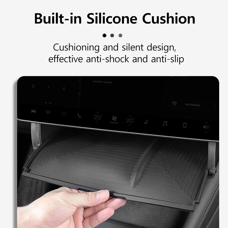 Tesla Model 3 Highland Under-Screen Hidden Storage Box - Foldable Car Interior Organizer