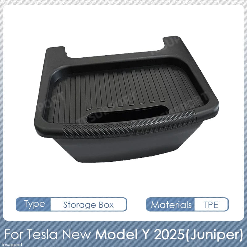 For Tesla Model Y 2025 Juniper Accessories Storage Box Rear Seat Backseat TPE Storage Box Bins Trash Can for New Model Y Juniper