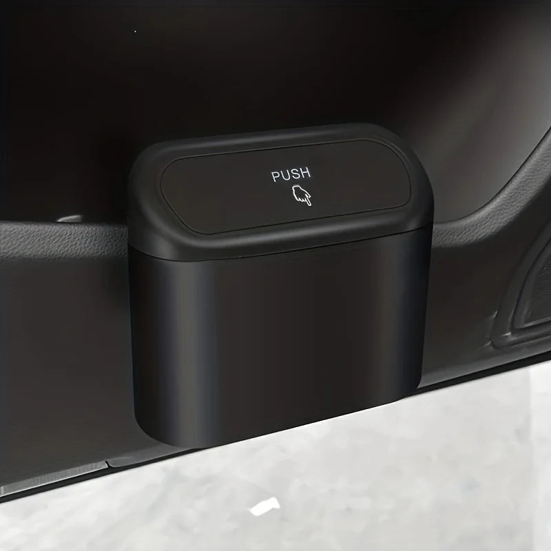 Compact Car Trash Bin - Hanging Vehicle Garbage Storage Solution for a Clean Ride