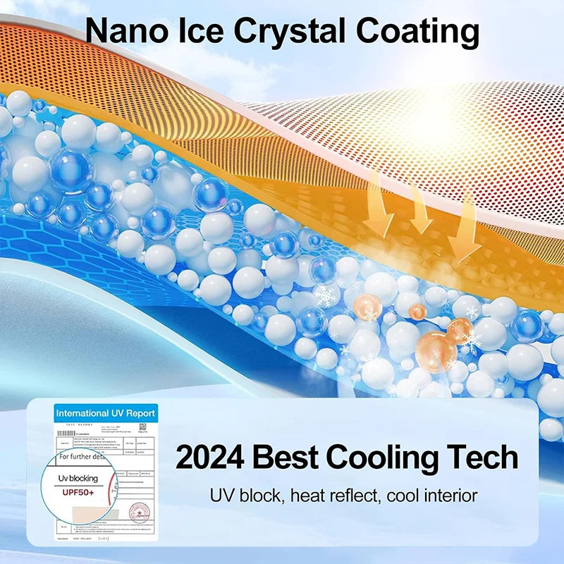 Roof Sunshade for Tesla Cybertruck 2024 Heat Insulation Glass Roof Ice Crystal Sunshade UV Protection Cybertruck Car Accessories