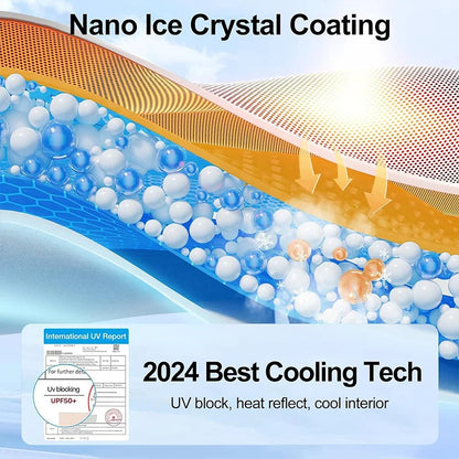 Roof Sunshade for Tesla Cybertruck 2024 Heat Insulation Glass Roof Ice Crystal Sunshade UV Protection Cybertruck Car Accessories