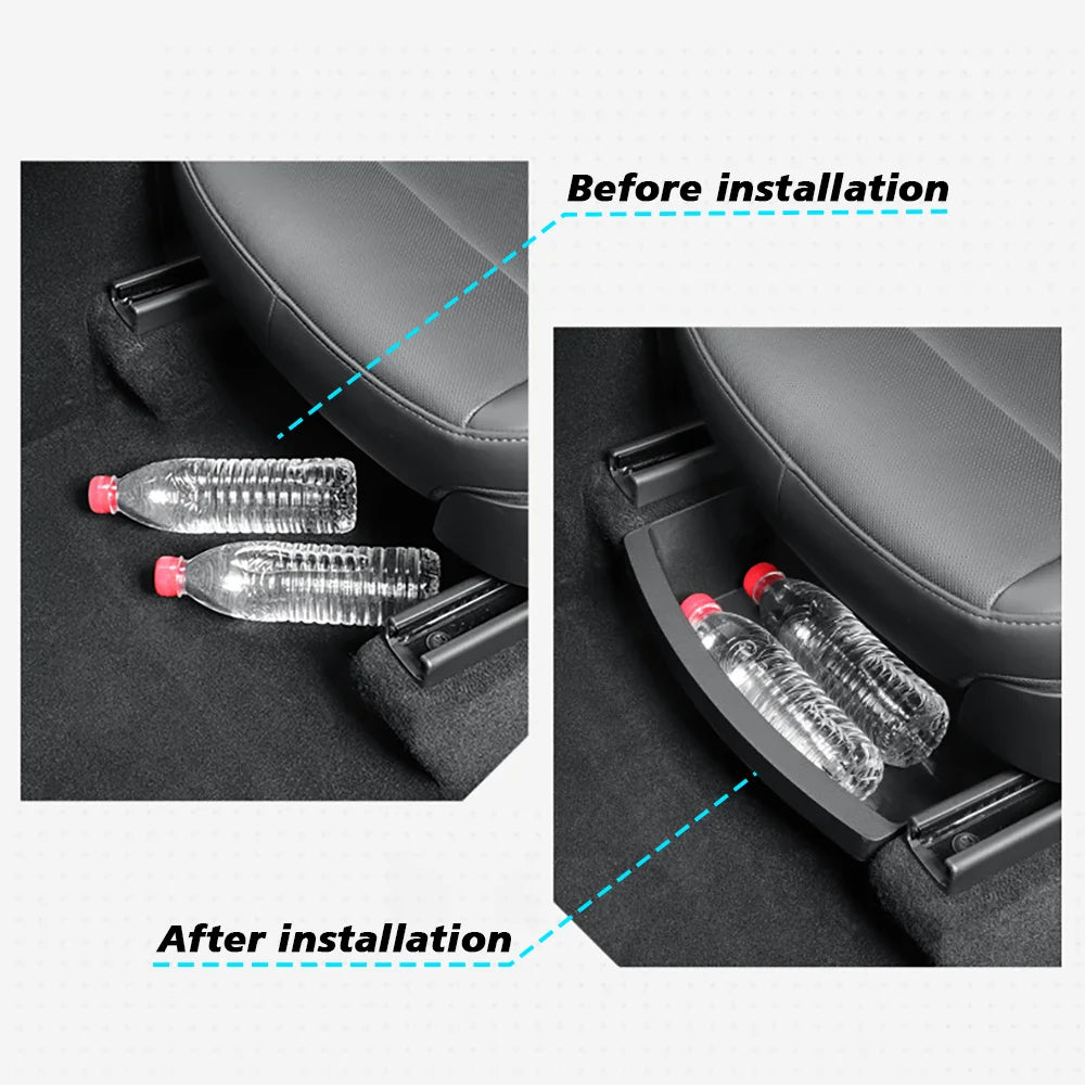 For Tesla New Model Y 2025 Launch Juniper Front Seats under Seat Drawer TPE Storage Box