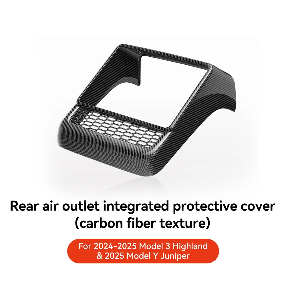 for Tesla Model 3/Y Highland Juniper Rear Center Console Air Outlet Cover Vent Outlet Dust Cover Car Styling Accessories