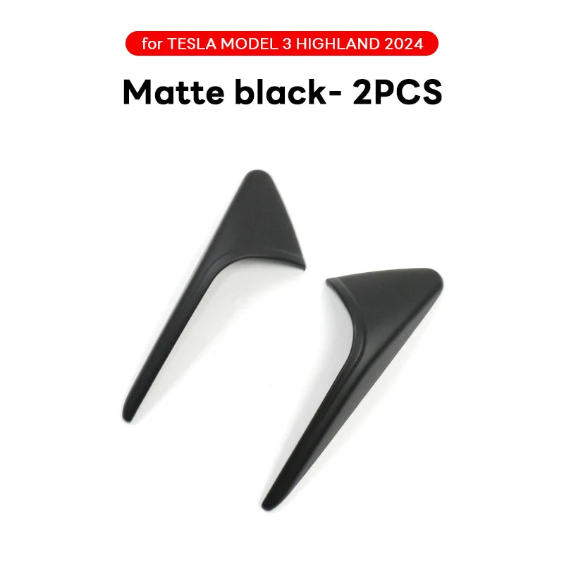 For Tesla Model Y Juniper Launch 2025 Model 3 Highland 2024 Side Camera Cover Lens Protector Shiny Matte Carbon Fiber Pattern