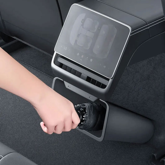 Tesla 2024 Highland Model 3 Rear Seat Trash Can - Magnetic Garbage Bin & Interior Storage Solution