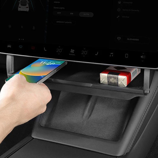 Tesla Model 3 Highland Under-Screen Hidden Storage Box - Foldable Car Interior Organizer