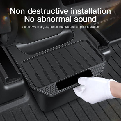 Rear Seat Storage Box for Tesla Model Y (2021-2025) - Under Air Vent Organizer & Trash Can Accessory