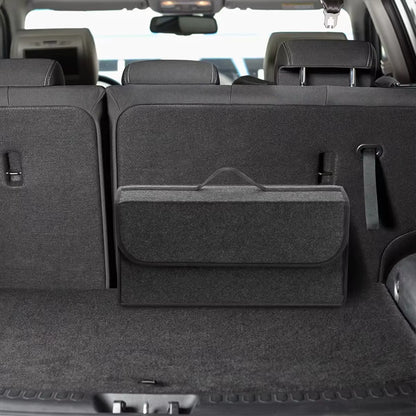 Premium Dark Gray Car Felt Storage Box - Thickened Soft Felt Organizer for Home and Vehicle Storage