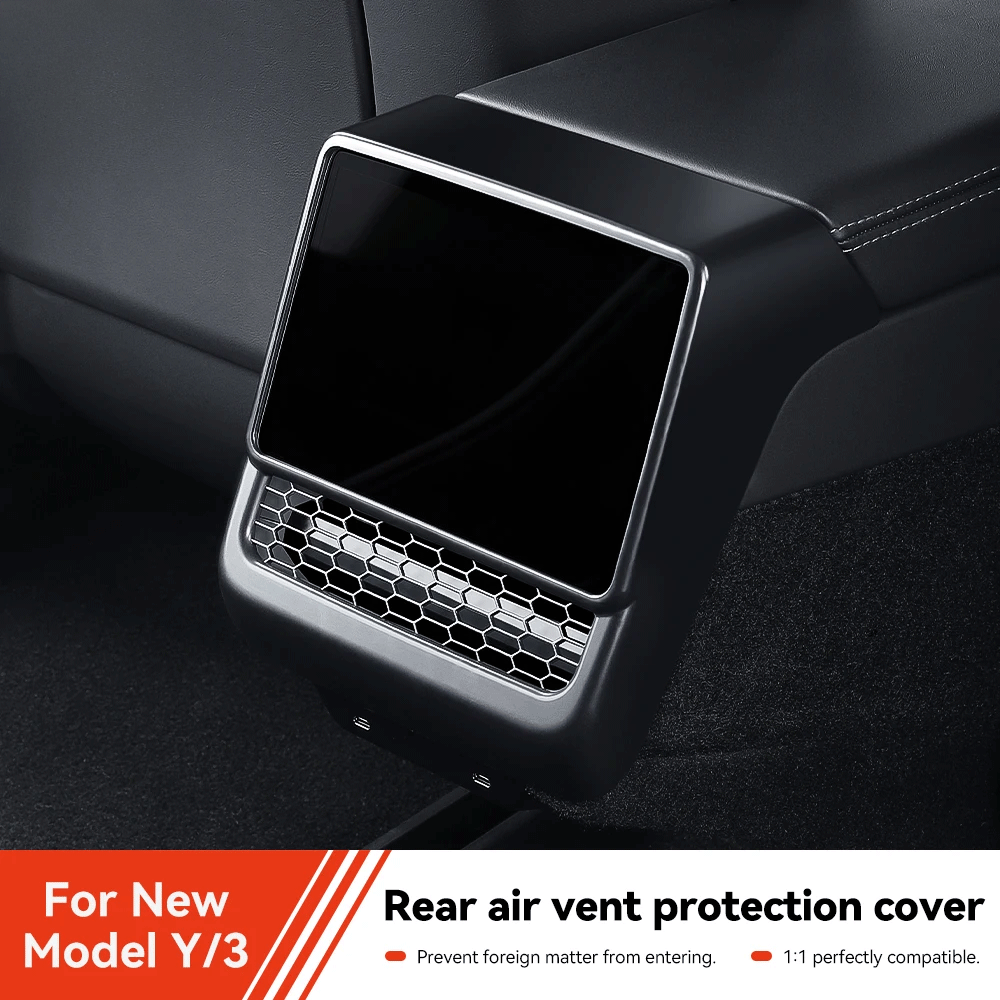 for Tesla Model 3/Y Highland Juniper Rear Center Console Air Outlet Cover Vent Outlet Dust Cover Car Styling Accessories