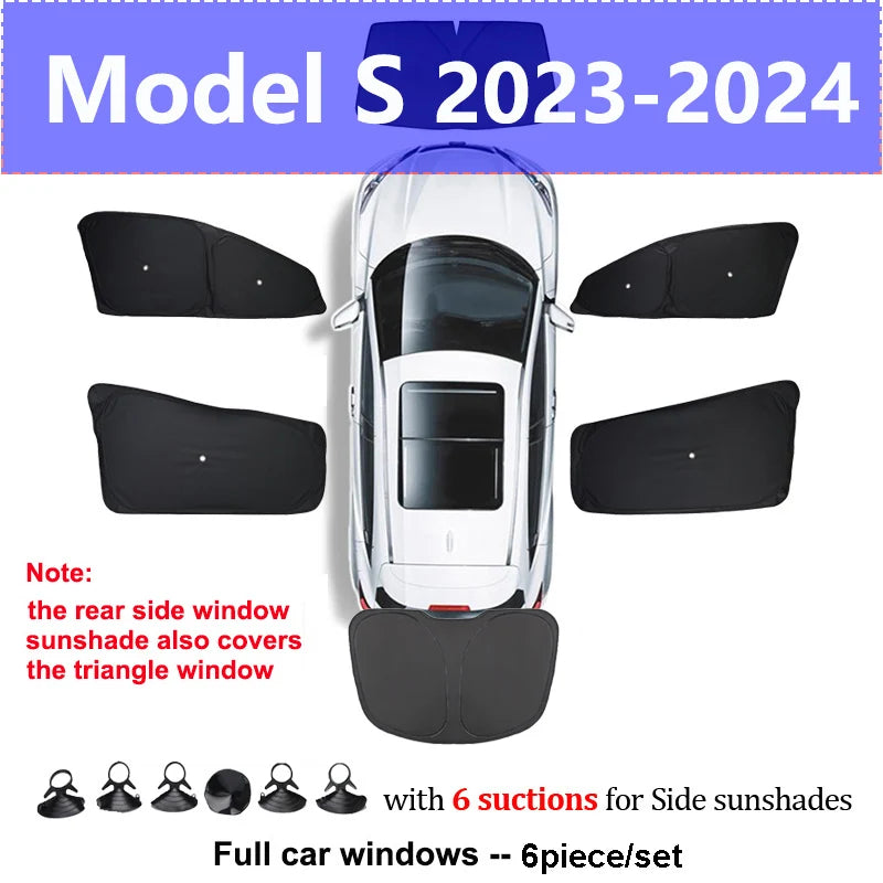 Premium Window Sun Shade for Tesla Model Y & Model 3/X/S (2023-2025) - Ultimate UV Protection & Full Privacy Cover