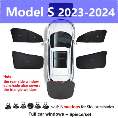 Premium Window Sun Shade for Tesla Model Y & Model 3/X/S (2023-2025) - Ultimate UV Protection & Full Privacy Cover