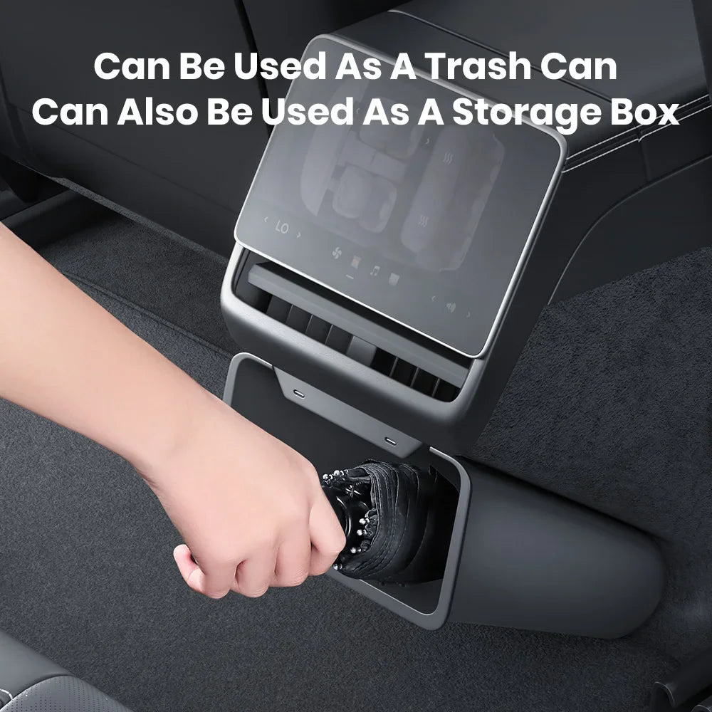 Tesla 2024 Highland Model 3 Rear Seat Trash Can - Magnetic Garbage Bin & Interior Storage Solution