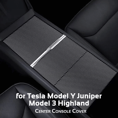Premium Center Console Cover Protector Sticker for Tesla Model 3 Highland 2024 & Y Juniper 2025 - Durable Central Control Panel Film Car Accessory