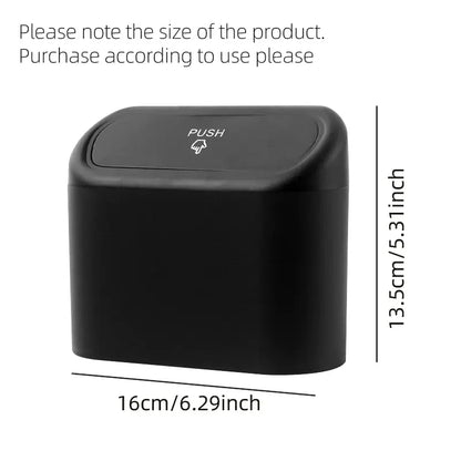 Compact Car Trash Bin - Hanging Vehicle Garbage Storage Solution for a Clean Ride