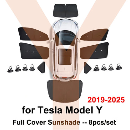 Premium Window Sun Shade for Tesla Model Y & Model 3/X/S (2023-2025) - Ultimate UV Protection & Full Privacy Cover