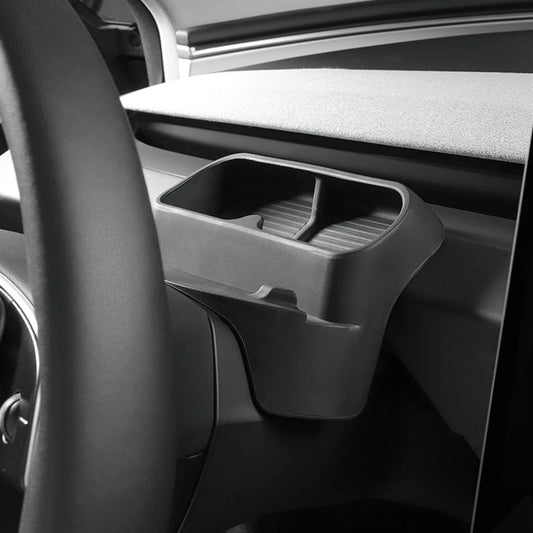 2025 Tesla Model Y & 2024 Model 3 Highland Steering Wheel Silicone Sunglasses Case & Mobile Phone Holder Storage