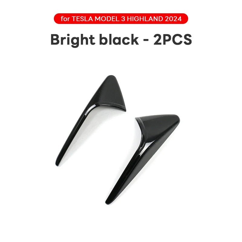 For Tesla Model Y Juniper Launch 2025 Model 3 Highland 2024 Side Camera Cover Lens Protector Shiny Matte Carbon Fiber Pattern