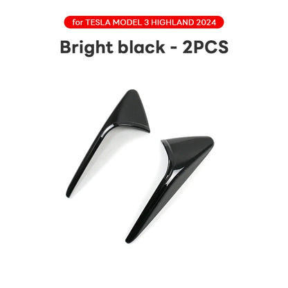 For Tesla Model Y Juniper Launch 2025 Model 3 Highland 2024 Side Camera Cover Lens Protector Shiny Matte Carbon Fiber Pattern