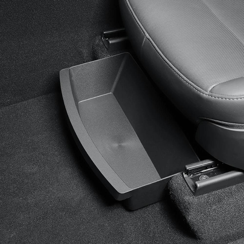 For Tesla New Model Y 2025 Launch Juniper Front Seats under Seat Drawer TPE Storage Box