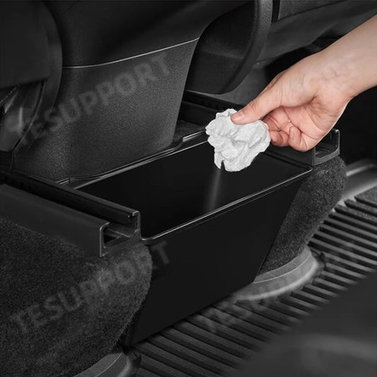For Tesla Model Y 2025 Juniper Accessories Storage Box Rear Seat Backseat TPE Storage Box Bins Trash Can for New Model Y Juniper