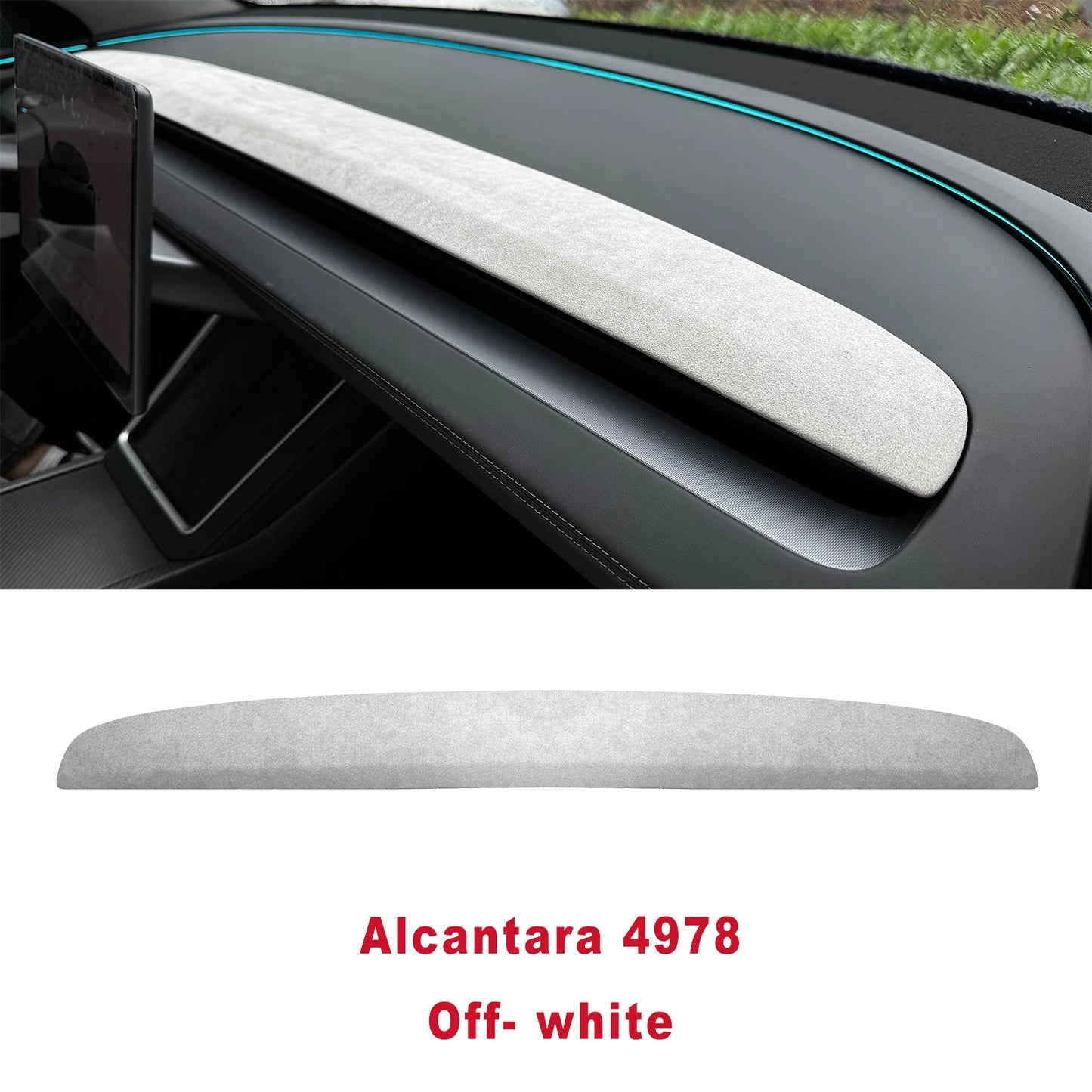 2025 Tesla Model Y & Model 3 Highland Authentic Alcantara Suede Dashboard Replacement - Elevate Your Car Interior!