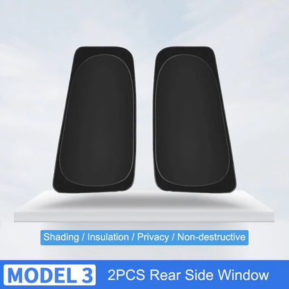 Premium Car Sun Shade for Tesla Model 3 & Y (2017-2025) - Ultimate Windshield & Side Window Privacy Protector for Kids